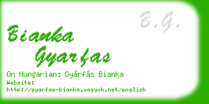 bianka gyarfas business card
