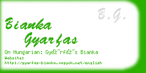 bianka gyarfas business card